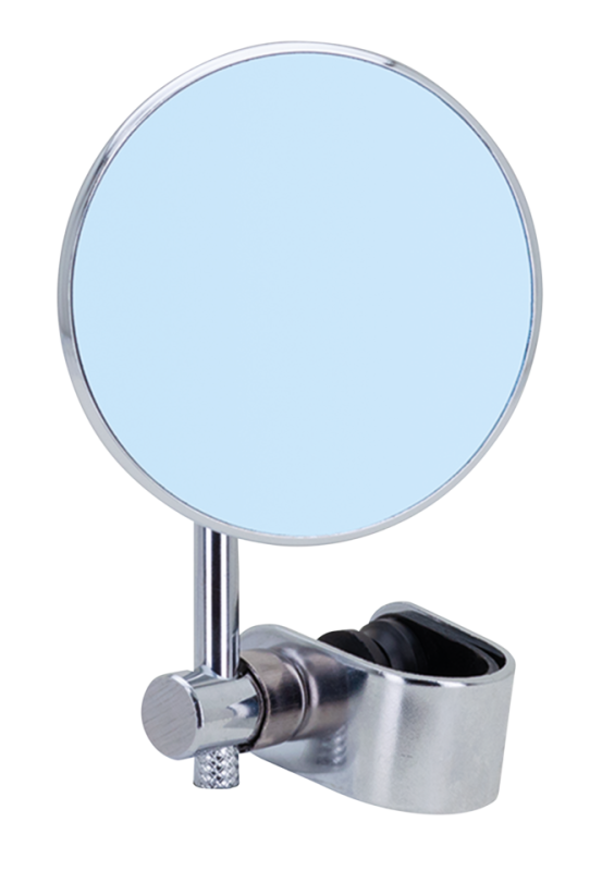 GZP Blue Glass mirror 3" diam. 4" ste (GB)