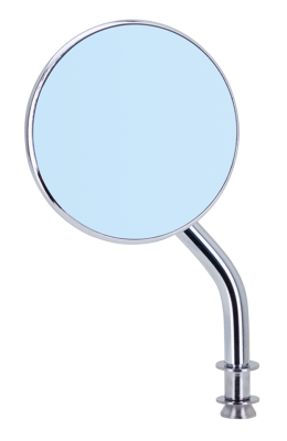 GZP Blue Glass Round 3" mirror 4" stem u (GB)