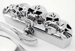 GZP Chrome Skull vision mirror set