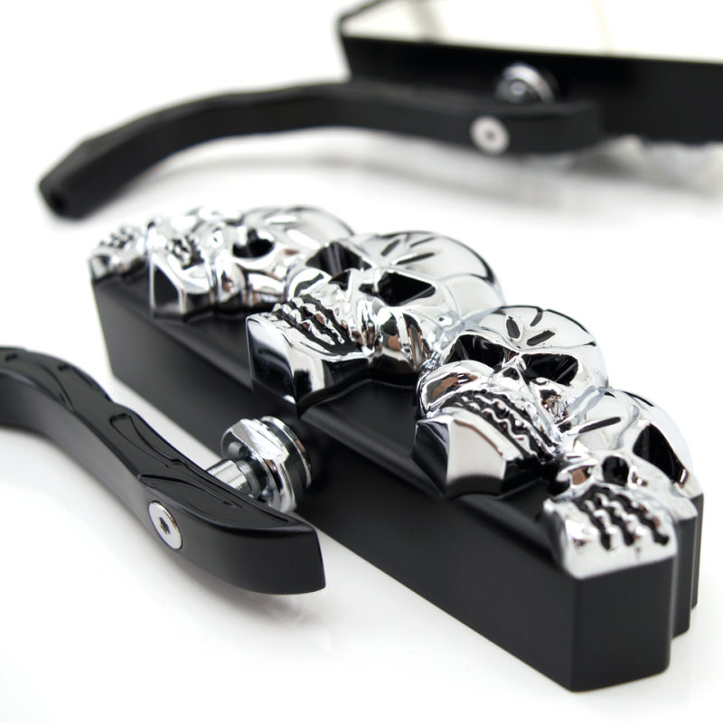 GZP Black Skull vision mirror set (GB)