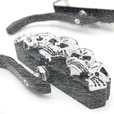 GZP Black Skull vision mirror set (GB)