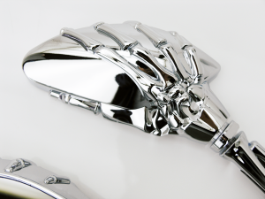 GZP Chrome mini reaper mirror set