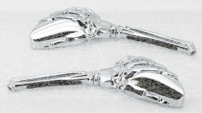 GZP Chrome mini reaper mirror set (GB)