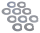 GZP 10pck Lockwasher stem nut FL #45717- (GB)
