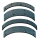 GZP Brake lining set asb. free 5 hole 38 (GB)