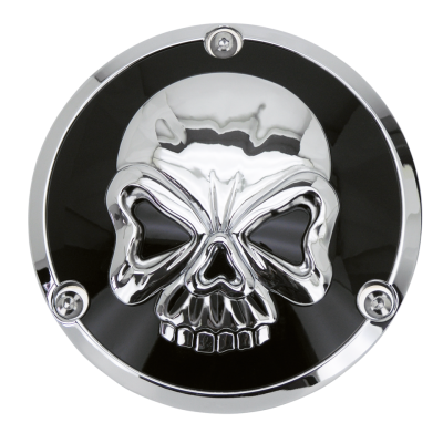 GZP Skull blck/chrome derby cover 5 hole (GB)