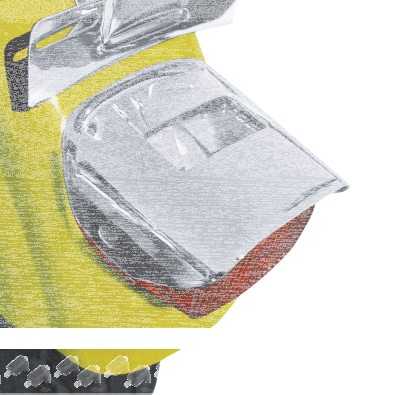 GZP Taillight visor HD chrome w/window (GB)