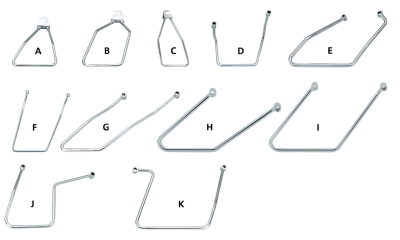 GZP Chrome Saddlebag supports FLST84-06