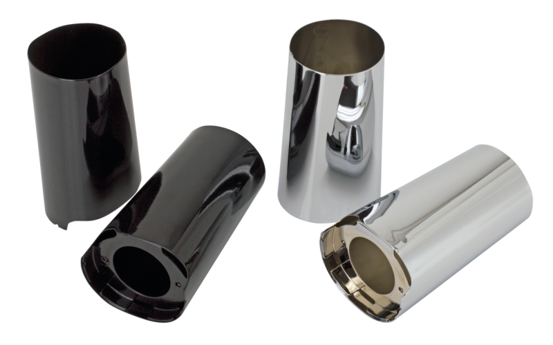 GZP Chrome +2" slider covers FLH/T14- (GB)