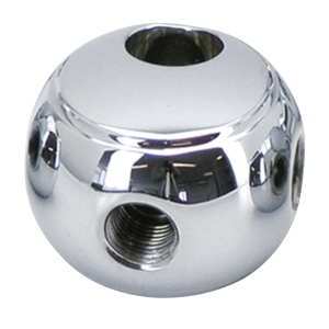 GZP Chr fr round brake tee 2x3/8-24+1x1/