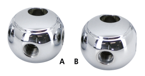 GZP Chr fr round brake tee 2x3/8-24+1x1/