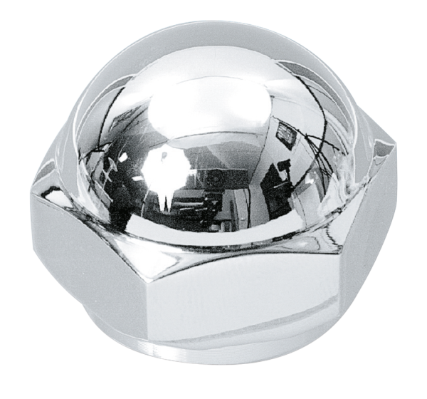 GZP Chrome Glide acorn top stemnut 1"-24 (GB)