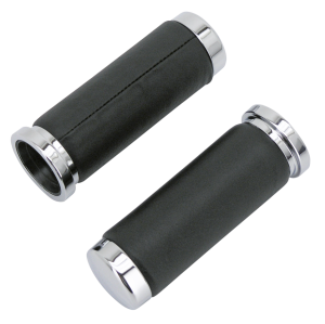 GZP Chrome & Leatherbound gripset