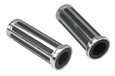 GZP Streamliner grip set chrome/rubber 1 (GB)