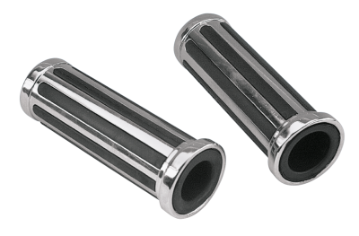 GZP Streamliner grip set chrome/rubber 1 (GB)