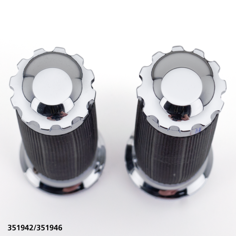 GZP Chrome Turbo gripset black rubber (GB)