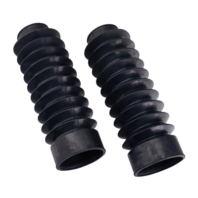 GZP Black rubber forkboots 49mm 9" long (GB)