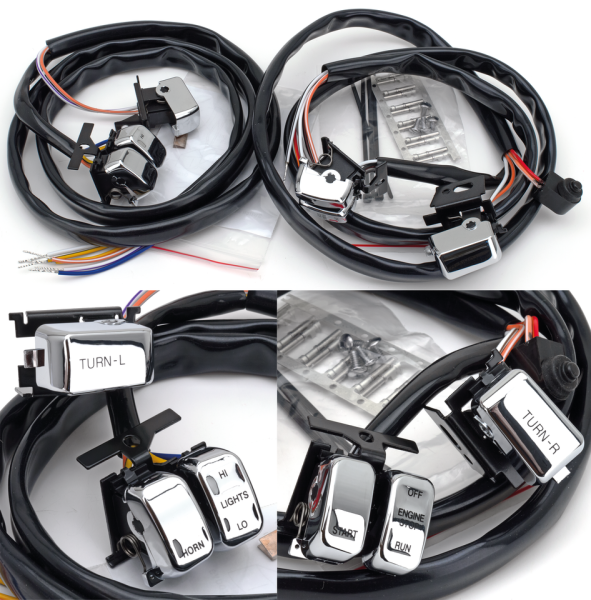 GZP Chrome handlebar switch kit 96-06 (GB)