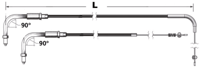 Idle cable Stealth HSR96-up LN=40" (GB)