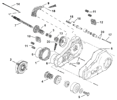 12mm Primary offset kit BT94-06 5-speed (GB)