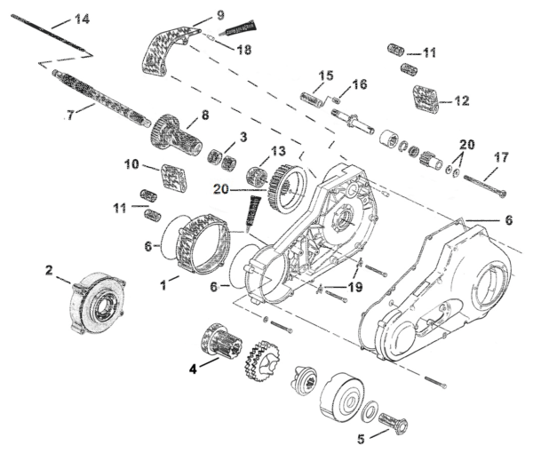 55mm Primary offset kit BT94-06 5 speed (GB)
