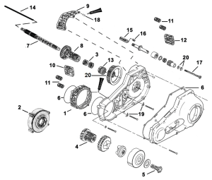 55mm Primary offset kit BT94-06 5 speed
