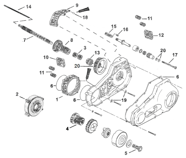 55mm Inner spacer jackshaft (GB)