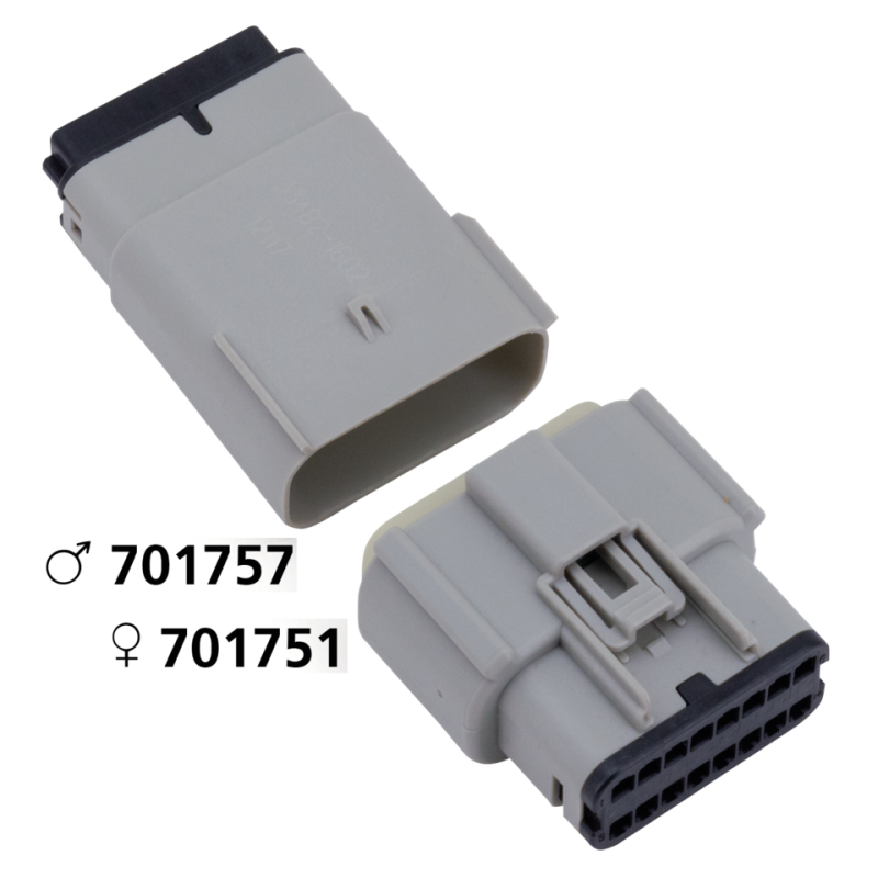 Molex 07Up 16-Position Male Gray OEM7249 (GB)