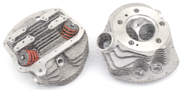 Panhead Cylinder Head Set FL55-62 (GB)