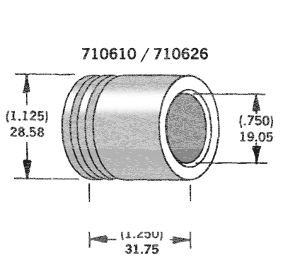 Axle spacer zinc plated #41595-86 (GB)