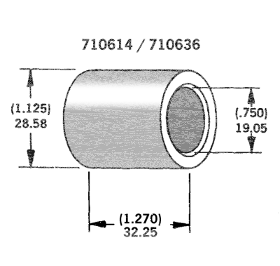 Axle spacer zinc plated #43648-86 (GB)