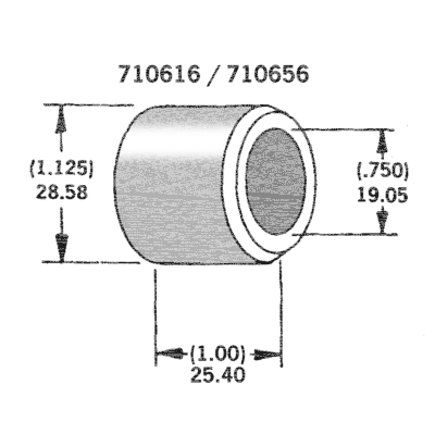 Axle spacer zinc plated #43657-89 (GB)