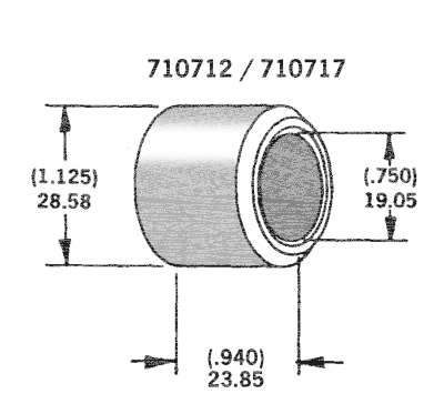Axle spacer zinc plated #43617-95 (GB)
