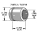 Axle spacer zinc plated #40915-94 (GB)
