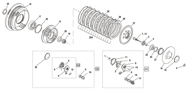 Clutch Hub 02-up Buell & XR1200 (GB)