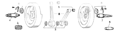 Pinion gear shaft BT39-53 (GB)