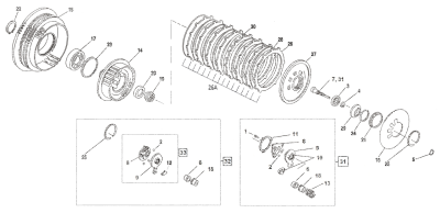 Bearing clutch basket XL91-up (GB)