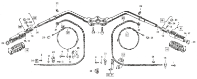 Handlebar plunger kit 1937-1948 (GB)