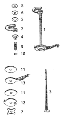 Washer, steeringdamper plain upper small (GB)