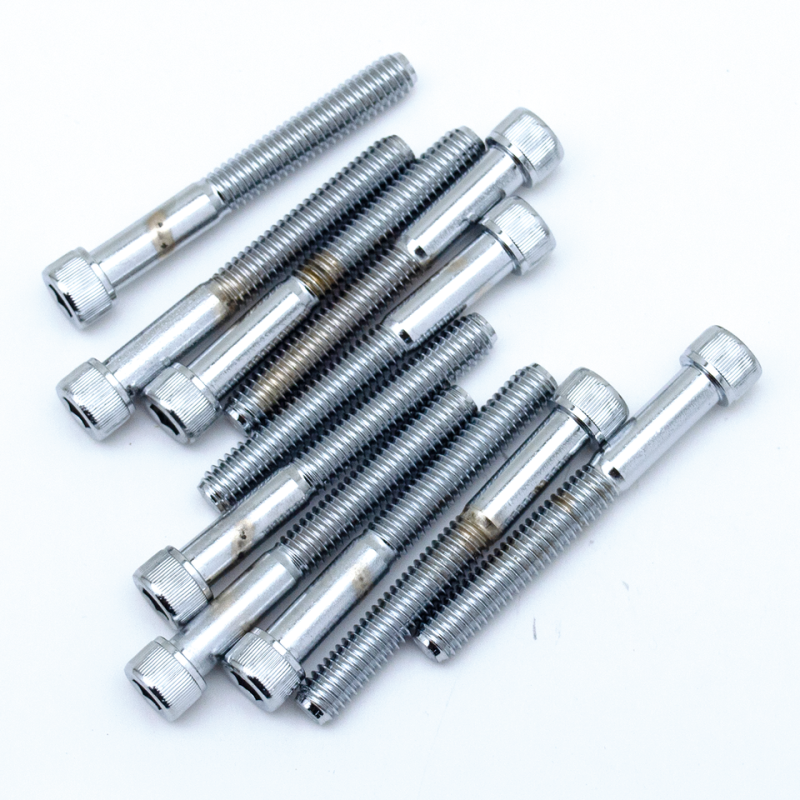 10pck Chrome Allen screws 5/16x2 1/2 UNC (GB)