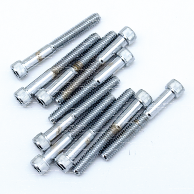 10pck Chrome Allen screws 5/16x2 1/2 UNC (GB)