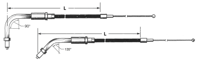 Barnett idle black BT96 LN=34" 90deg (GB)