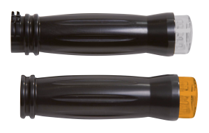 RBS Grooved gripset black w/LED turnsign (GB)