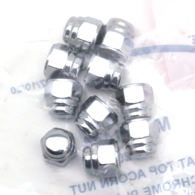 10Pck 1/4-20 Flat Top Acorn Nut (GB)