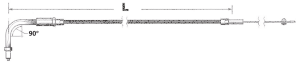 CC braided idle cable E+G96 LN=35" (GB)