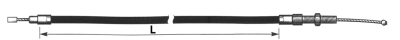 Braided Clear Coated clutch cable 38599- (GB)