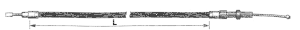 Braided Clear Coated clutch cable 38599- (GB)