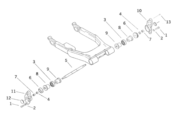 Swingarm mounts/footboard castings (GB)