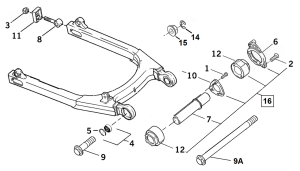 Pivot Nut Swingarm (GB)