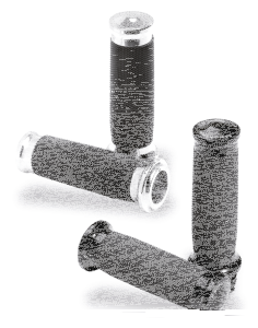PM Contour renthal wrapped grips, chrome (GB)